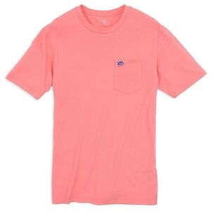 Southern Tide Men's embroidered T-Shirt size L coral